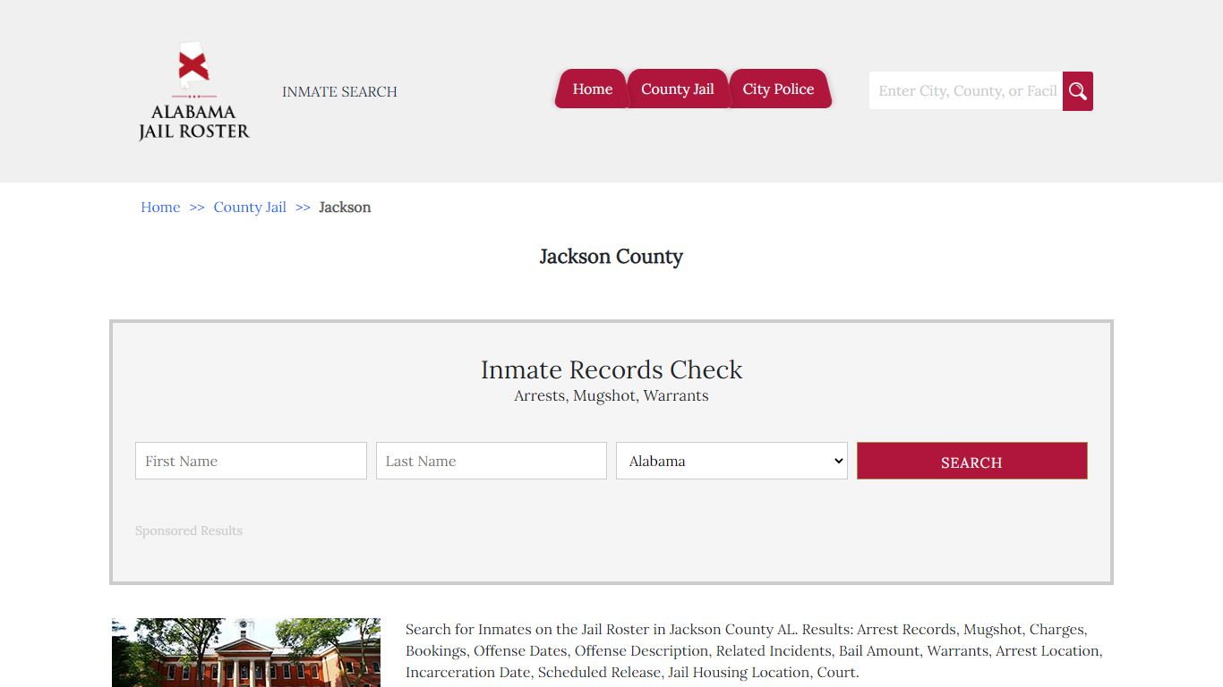 Jackson County - Alabama Jail Inmate Search