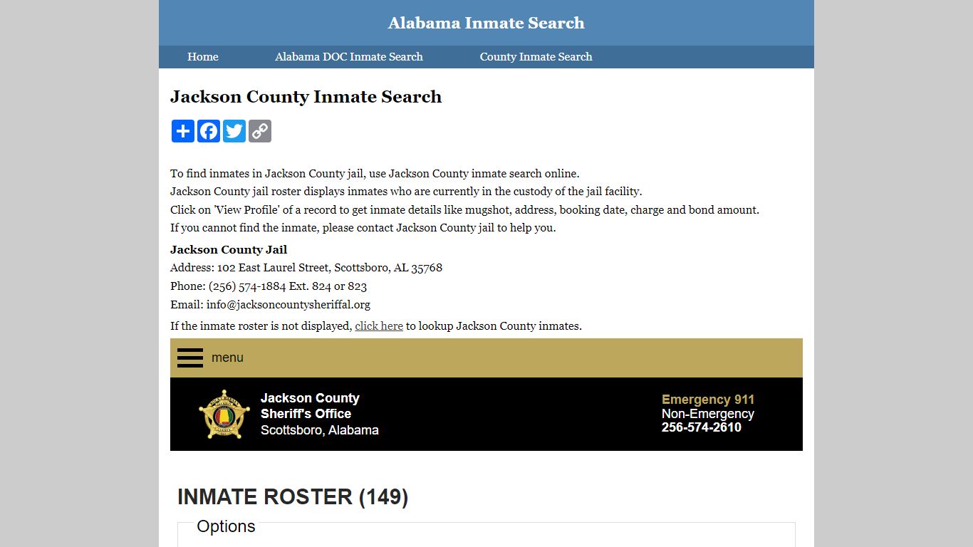 Jackson County Inmate Search